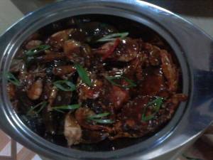 mixed seafood in oyster sauce